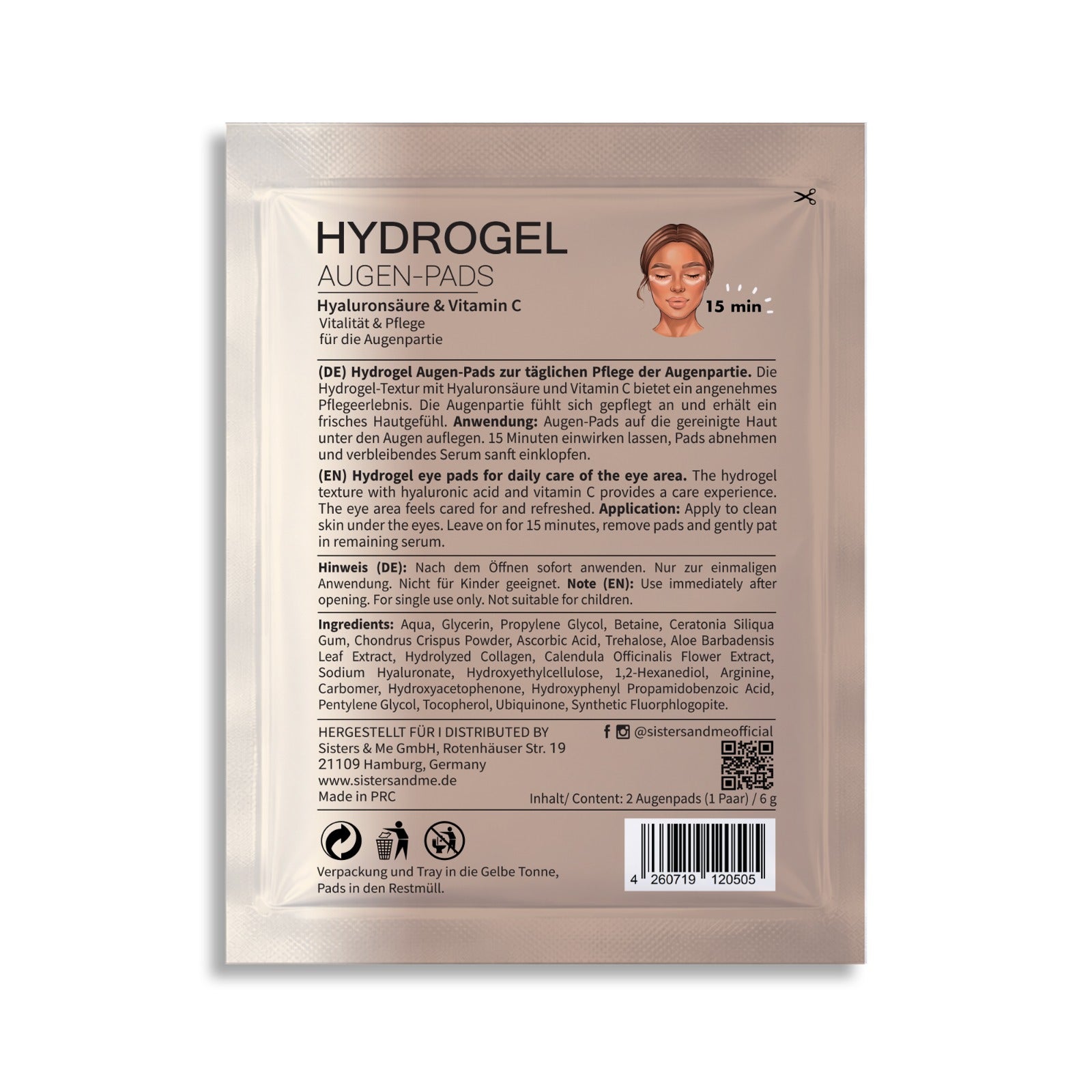 Hydrogel Augenpads mit Hyaluronsäure & Vitamin C