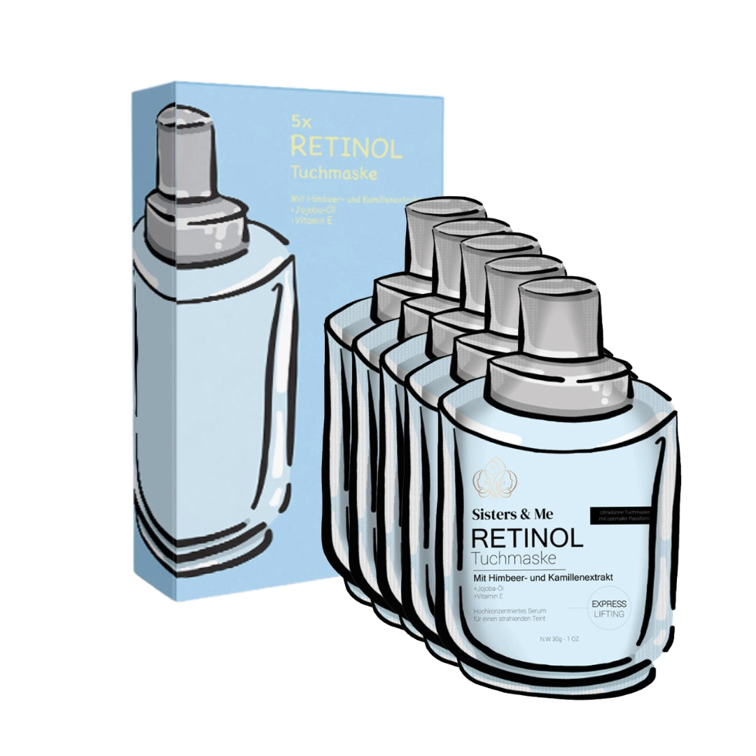 5x RETINOL TUCHMASKE MIT HIMBEER- UND KAMILLENEXTRAKT