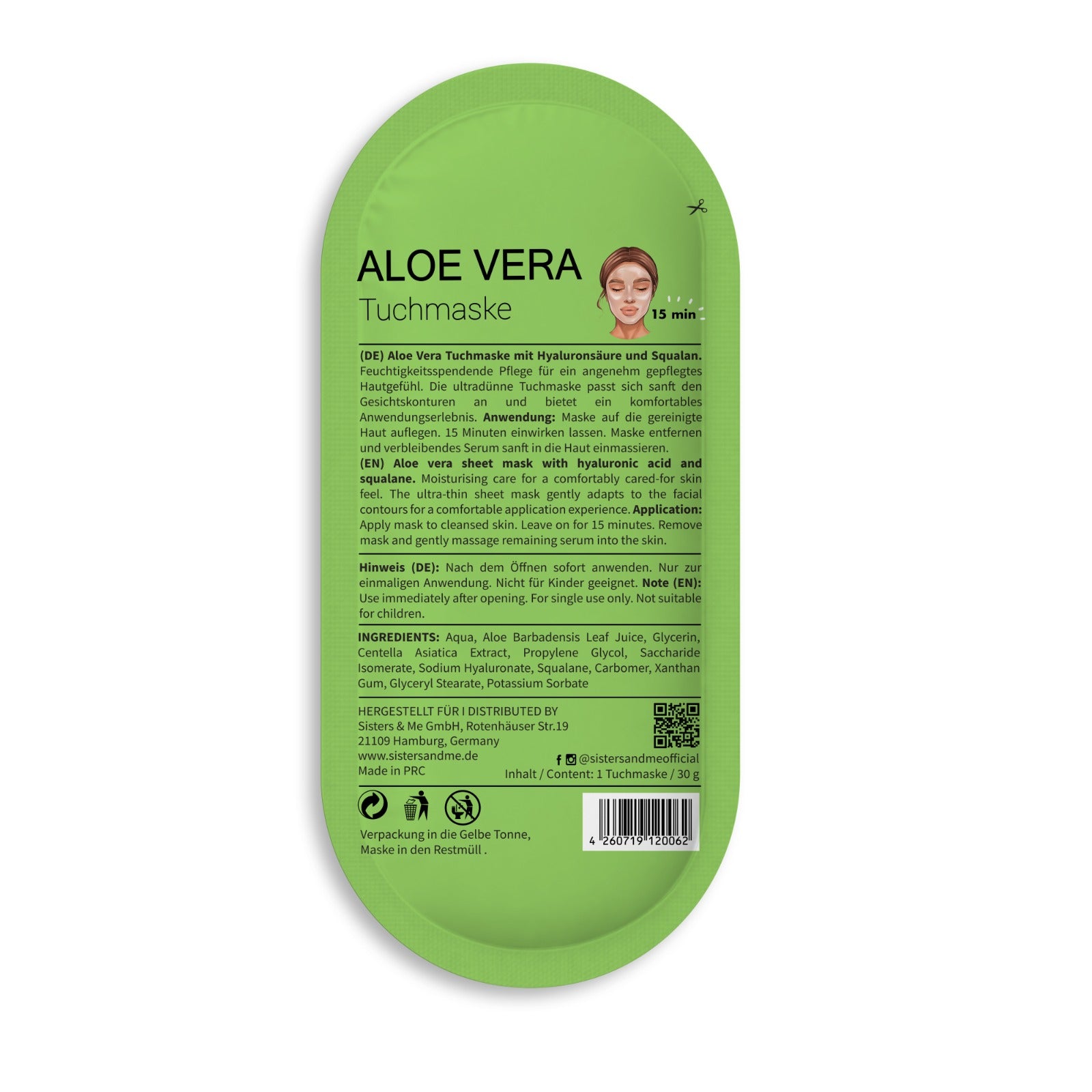 Aloe Vera Tuchmaske