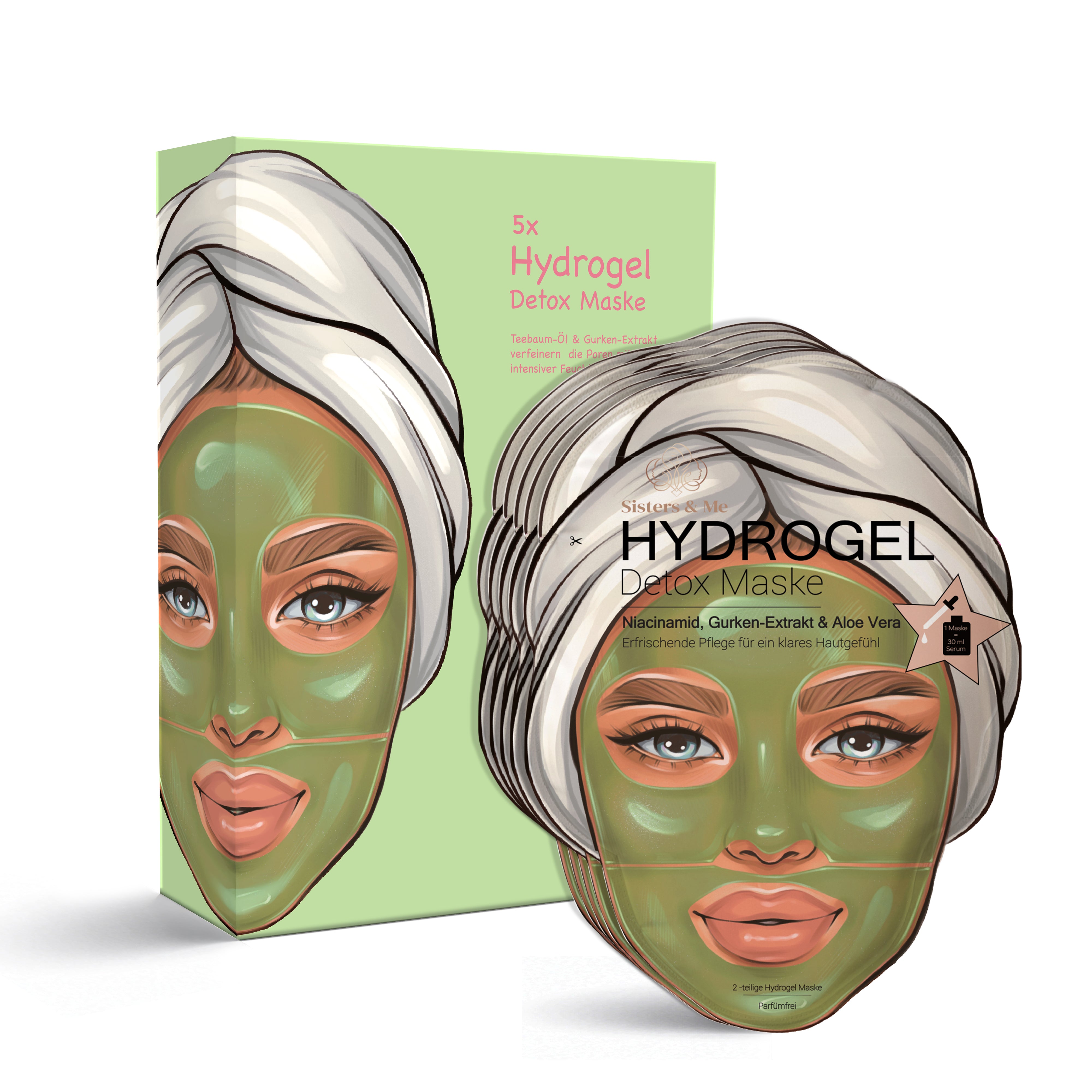 5x Hydrogel Detox Masken