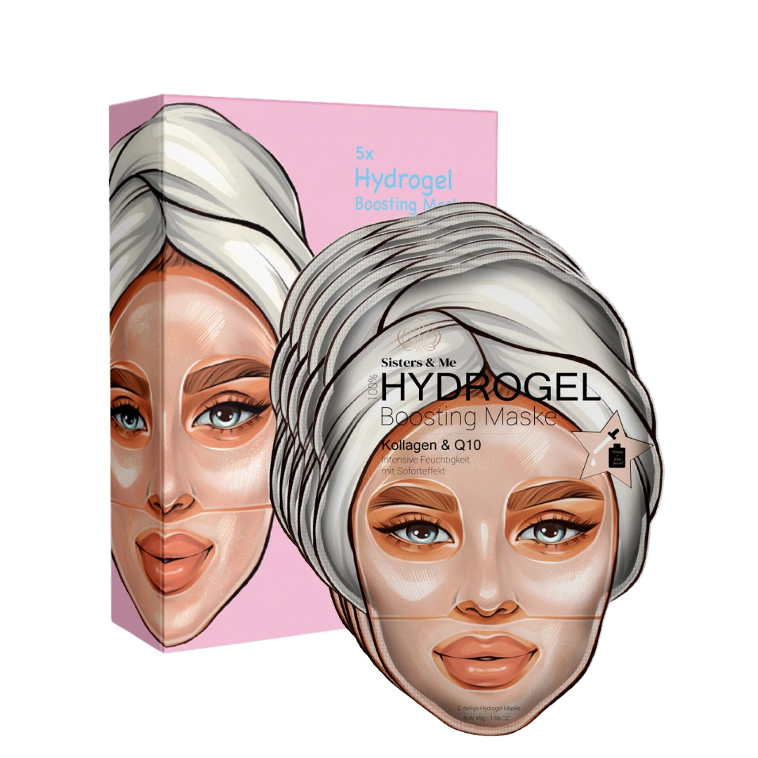 5x HYDROGEL BOOSTING MASKE MIT Q10 UND KOLLAGEN