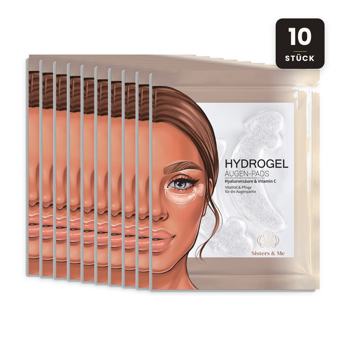 Hydrogel Augenpads mit Hyaluronsäure & Vitamin C (10 Paar)
