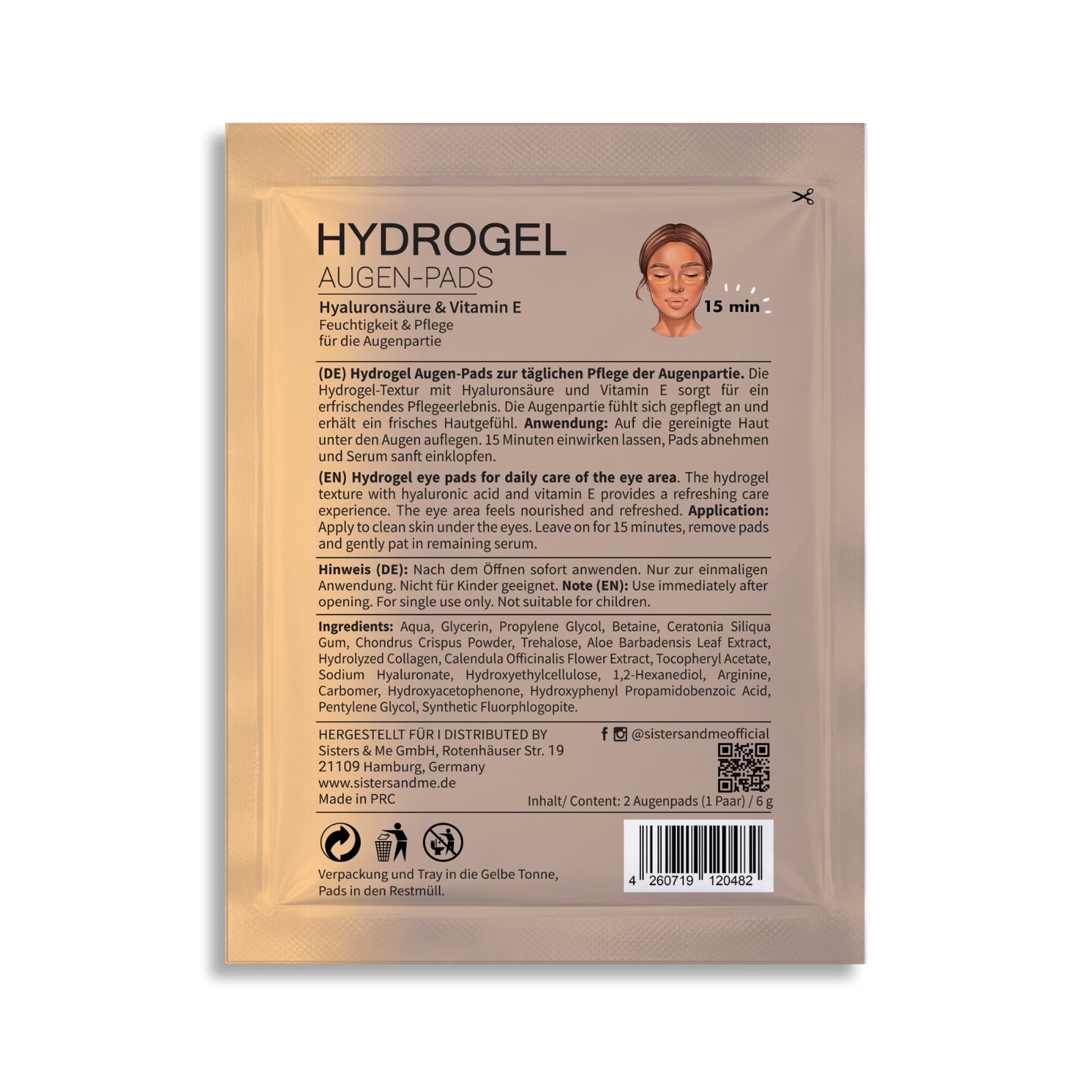 Hydrogel Augenpads mit Hyaluronsäure & Vitamin E