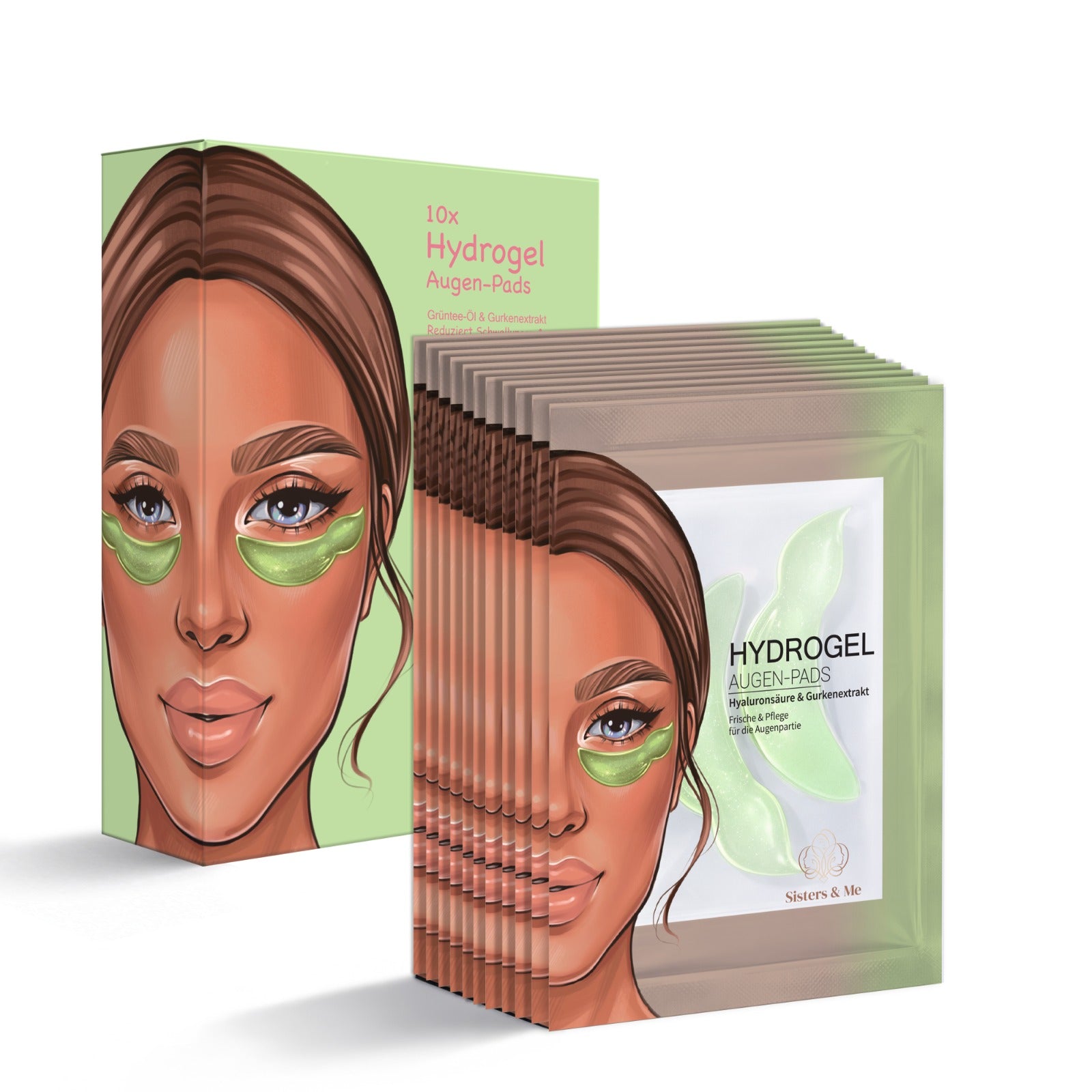 Hydrogel Augenpads mit Hyaluronsäure & Gurkenextrakt (10 Paar)