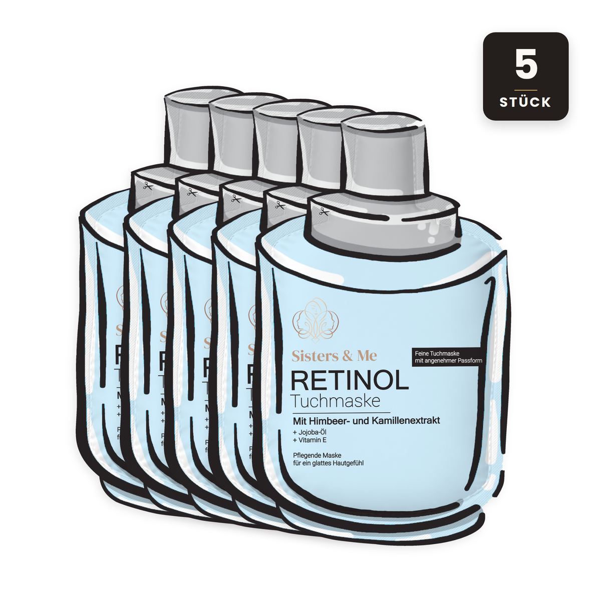5x Retinol Tuchmasken